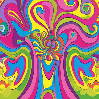 Psychedelic Background from the 60s