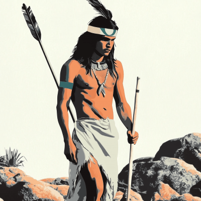 Tongva Man with a Spear