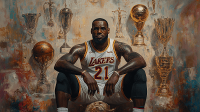 LeBron James on Throne