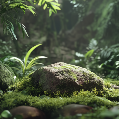 Mossy Stone in Jungle