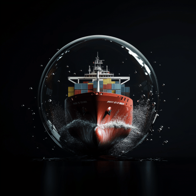 Cargo Ship with Shield