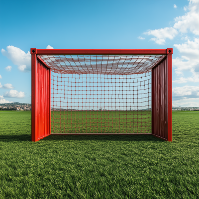 Open Red Football Goal