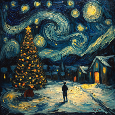 Christmas in Van Gogh Style