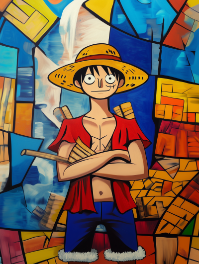 Luffy in the Style of Fernand Léger