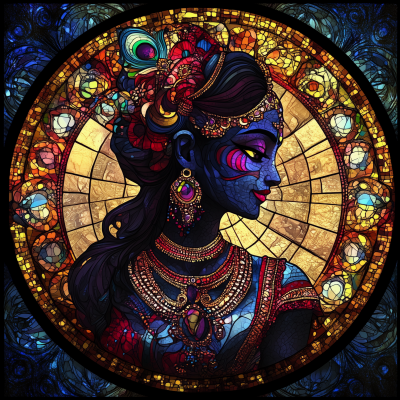 Goddess Kali Stained Glass