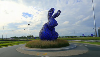 Rabbit Sculpture in Car Rotunda