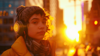 Teenager Enjoying Music