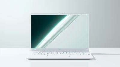 Modern Notebook on White Background