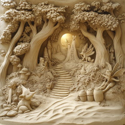 Magical Forest Scene
