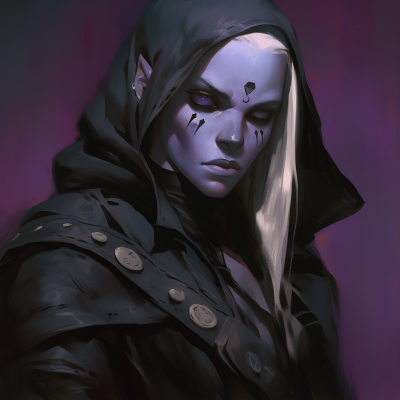 Shadowy Drow Portrait