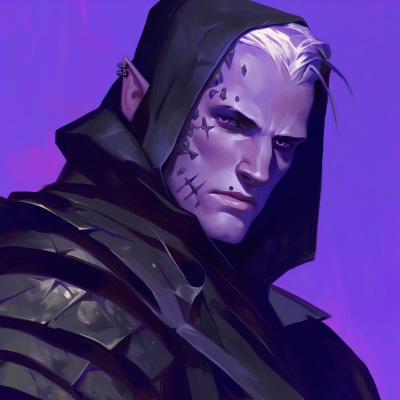 Shadowy Drow Portrait