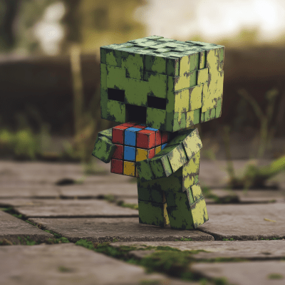 Creeper Solving a Rubik’s Cube