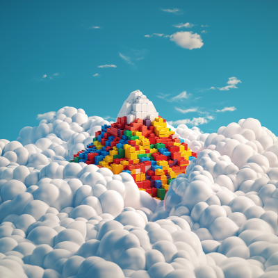 Colorful Lego Mountain