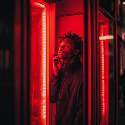 Man in Phone Box