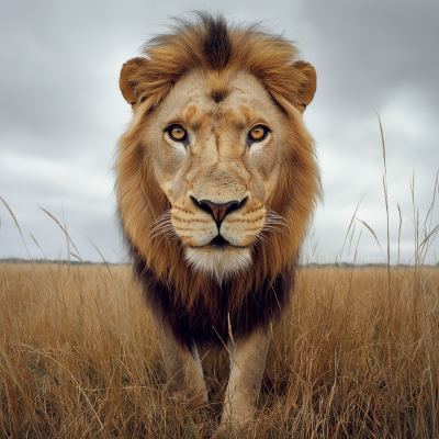 Lion in the Savannah