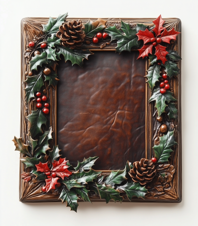 Christmas Leather Picture Frame