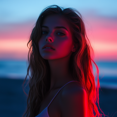 Dramatic Beach Portrait