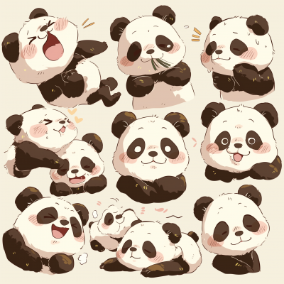 Cute Panda Emotions