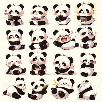 Emotional Panda Expressions