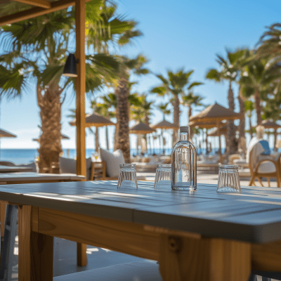Beach Club Table Close-Up