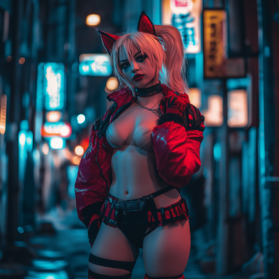 Harley Quinn Kitsune Cosplay