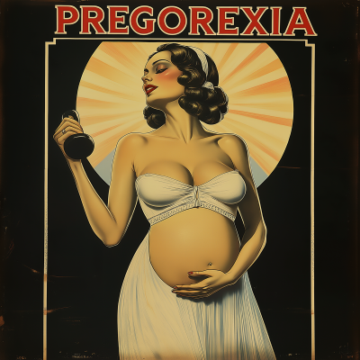 Pregorexia Vintage Poster