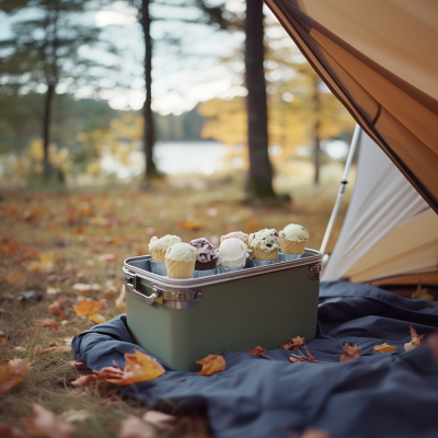 Autumn Camping Ice Cream Delight