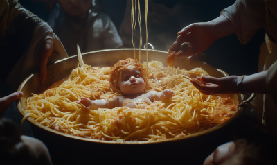 Baptism with Spaghetti