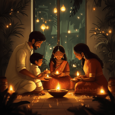 Diwali Family Pooja