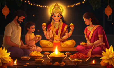 Family Diwali Puja