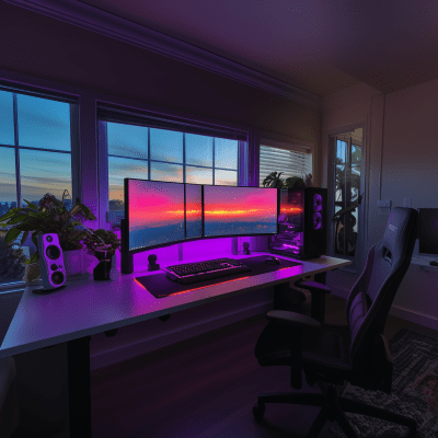 Gloomy Sunset Workspace