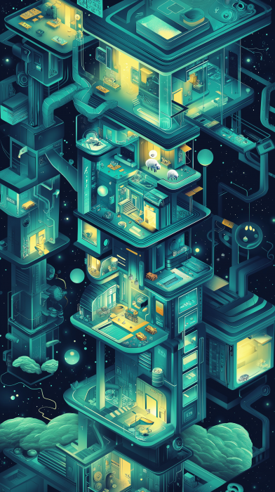 Whimsical Isometric Illustration