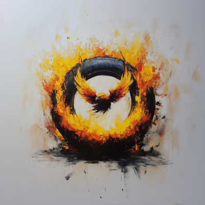 Flaming Phoenix Tyre