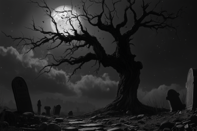 Mysterious Graveyard Tree