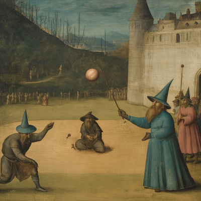 Wizards Playing Baseball