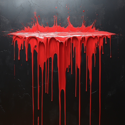 Dripping Dark Red Paint