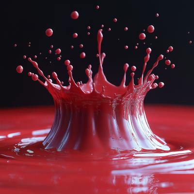 Dark Red Paint Splash