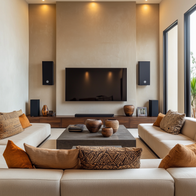 Contemporary Mexican Minimalist Living Room