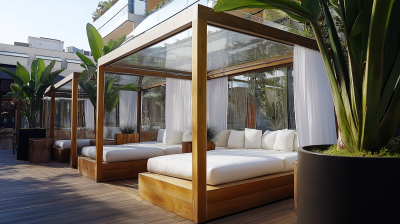 Clear Terrace Cabana Seating