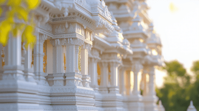 Beautiful White Indian Temple