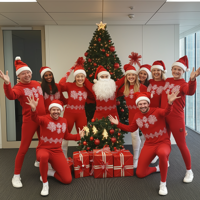 Diverse Cybersecurity Team Celebrating