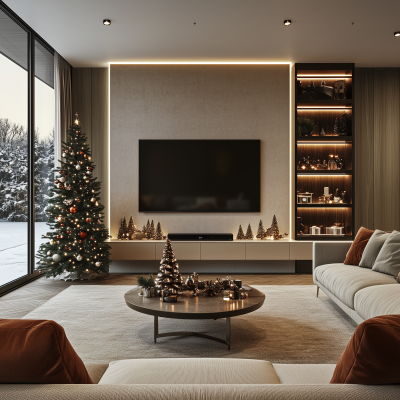 Cozy Christmas Living Room