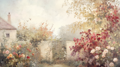 Cottage Garden in Autumn