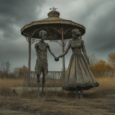 Eerie Couple at the Gazebo