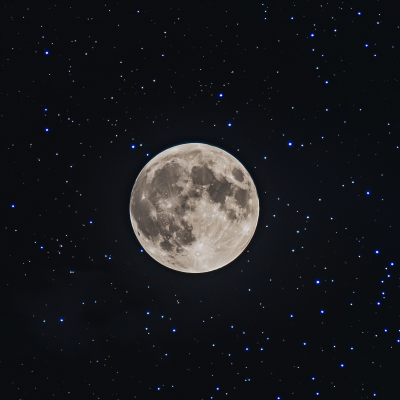 Full Moon on a Starry Sky