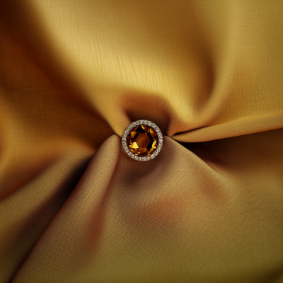 Ocher Fabric and Ring