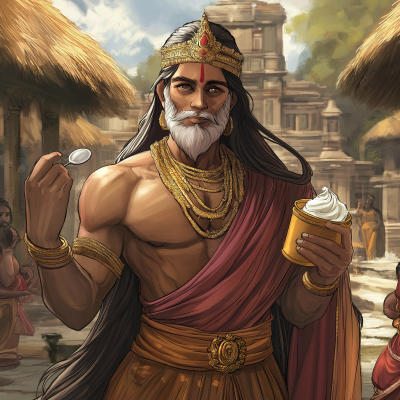 Lord Ravana Enjoying Ice Cream