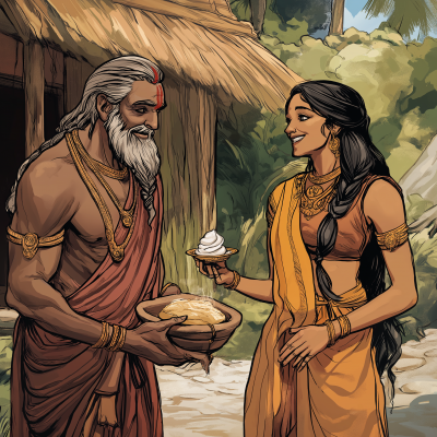 Ravana and Sita Ice Cream Encounter