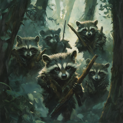 Raccoons in the Wild