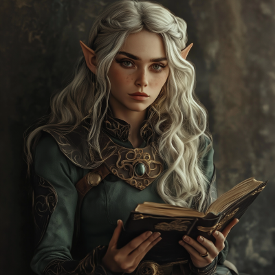 High Elf Female Evoker Wizard